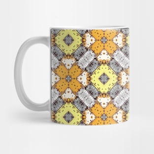 Colorful Cat Tiles Pattern Design Mug